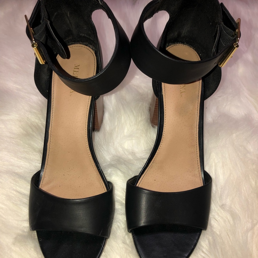Black block heels